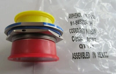 NEW AMPHENOL 91-569789-37H CIRCULAR CONNECTOR MIL-DTL-38999 SERIES III 37-PIN - Image 1 of 4