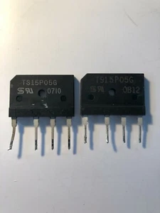 TS15P05G Bridge Rectifier 600V 15A SIP TS Genuine Part Tested x 2 pcs - Imagen 1 de 2