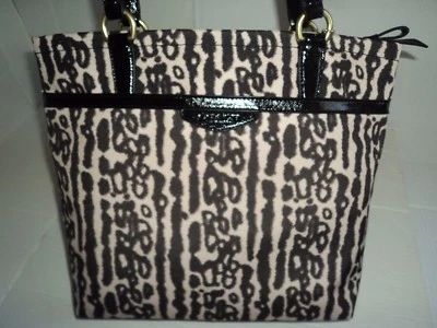  NUEVO CON ETIQUETAS COACH 31901 Ocelote/Negro Leopardo/Multi Estampado Bolso de Mano AUTÉNTICO Foto 1 de 4