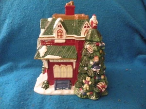 Spode Christmas Tree Village Bahnhof Keksdose 2002 - Bild 1 von 12