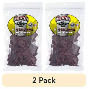 (2 pack) Old Trapper Teriyaki Beef Jerky 10oz Resealable Bag - Picture 1 of 12