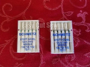 10 Schmetz Quilting Sewing Needles 130/705h H-Q 15x1 HAx1 Size 75/11 11 - Picture 1 of 1