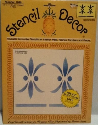 Vintage PLAID Stencil Decor Tapestry Border MINT 1 8.5 X 11 inch Mylar Sheet - Image 1 of 2