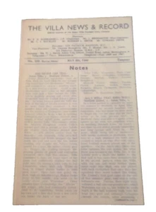 ASTON VILLA V BLACKPOOL - WARTIME CUP NORTH FINAL -6/5/1944 - COPY - Picture 1 of 1
