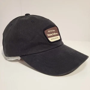 Happy Trails Co Patch Hat Cap Black Washed Dad Unstructured Strapback Adjustable - Picture 1 of 9