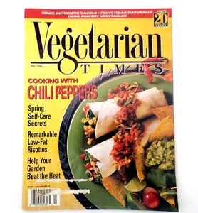 Vintage Vegetarian Times Magazine May 1994 Cook w Chili Peppers Low Fat Risottos - Foto 1 di 9