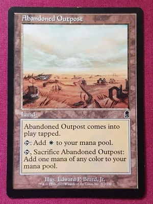Magic The Gathering ODYSSEY ABANDONED OUTPOST land card MTG - Image 1 of 2