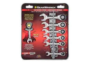 GearWrench 7 Pc. Stubby Combination Ratcheting Wrench Set SAE or METRIC - Picture 1 of 4