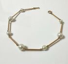 MIKIMOTO K14YG about 4.8 to 6.2mm Akoya Pearl Bracelet Authentic Used from Japan