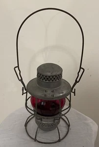 Vintage Orginal 19th Century Adlake Keep Lantern Red Globe - Picture 1 of 10