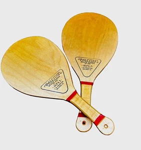 VTG 1960s Racquets JB Palettas Beach Tennis Paddles San Diego Wood Handmade 10" - Picture 1 of 9
