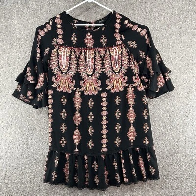 Vestido para mujer Lux II talla 12 negro manga 3/4 multicolor cambio floral Foto 1 de 4