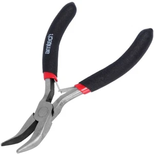 SMALL BENT NOSE PLIERS Angle Degree Grip Nip Jewellery Beading Watch Repair Make - Picture 1 of 2