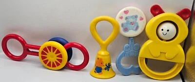 Лот 4 Yo-Yo погремушка винтажный Johnson & Johnson Playpath развития сенсорный - Изображение 1 из 4