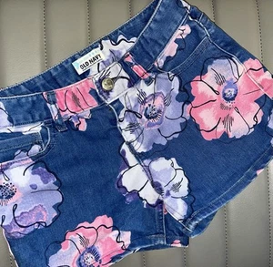 Old Navy Denim Jeans Shorts Floral Flower Power Stretch Mädchen Gr. 12 0166 - Bild 1 von 5