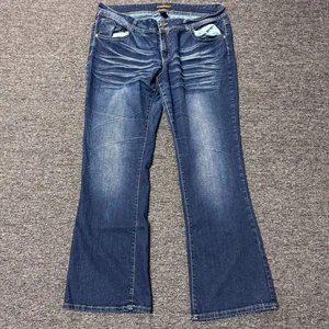 Vintage 2000s Y2K Southpole Boot Cut Denim Jeans Womens - Sz 22 Blue - Picture 1 of 7