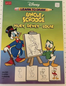 Disney's Learn To Draw-Uncle Scrooge Huey Dewey Louie-Walter Foster Series book - Foto 1 di 2