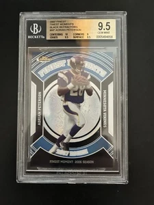 2007 Topps Finest #RFM-AP Adrian Peterson RC Black Refractor /99 BGS 9.5 Vikings - Picture 1 of 3