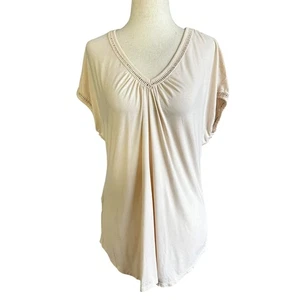 Camicetta donna Meadow Rue Anthropologie Peach scollo a V taglia small | 11-13 - Foto 1 di 6
