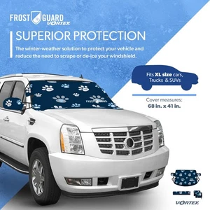 FrostGuard Vortex Premium Winter Windshield Cover - Puppy Paws, XL - Bild 1 von 7