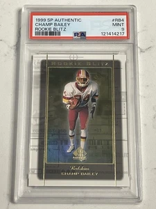 1999 SP Authentic Rookie Blitz #RB4 Champ Bailey HOF RC PSA 9 MINT - Picture 1 of 2