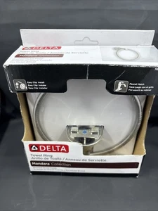 Delta 76246-BN Mandara Collection Towel Ring Brushed Nickel Finish  6” Width New - Picture 1 of 15