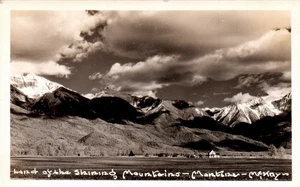 POSTKARTE RPPC McKAY FOTO LAND DER LEUCHTENDEN BERGE MONTANA - Bild 1 von 2