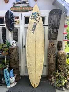 Vintage Old School Blue Hawaii Shaper Barbera Surfboard Pro Comp System BH Surf - Bild 1 von 13