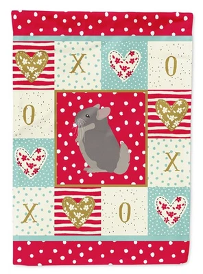 Beige Wellman Chinchilla Love Garden Flag CK5419GF - Image 1 of 4