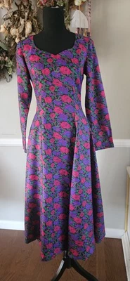 Vintage 1990s Paisley Winyer Floral Dress - Image 1 of 4