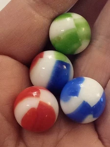 Mint! Outstanding Group Of Marble King Rainbos Grn/Blue/Red/Multi - Picture 1 of 6