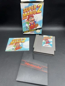 Super Mario Bros 2 Nintendo NES Complete In Box CIB Game Box Manual - Picture 1 of 7