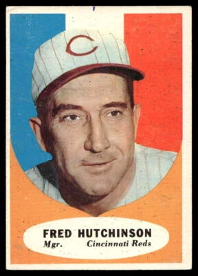 1961 Topps #135 Fred Hutchinson MGR Cincinnati Reds VG-VGEX (mk) SET BREAK! - Image 1 of 2