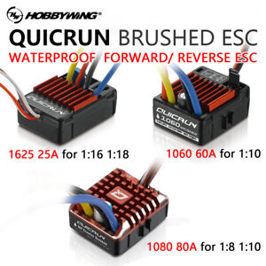 HobbyWing QuicRun 60A / 25A Brushed Waterproof ESC For 1/10 1/18 1/16 RC Car