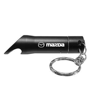 Mazda Black LED Flashlight Bottle Opener Key Chain Official Licensed - Picture 1 of 3