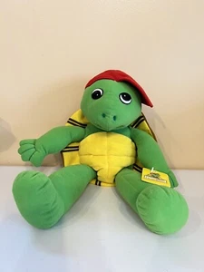 Juguete de peluche de tortuga verde Franklin Ci28 1998 vintage conexión 15" - Imagen 1 de 8