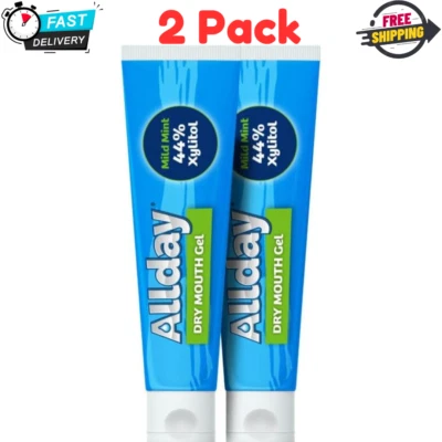 Gel boca seca Allday - Xilitol de máxima fuerza, acción rápida (2 tubos) Foto 1 de 4