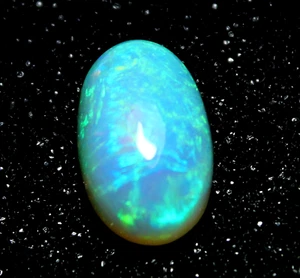 Opal Die Königin des Edelsteins Äthiopischer Feueropal ovale Form Stein 2,25 Karat - Bild 1 von 9