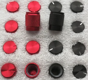 5pcs 10mm*12mm Aluminum Amplifier Potentiometer Volume Knob 6mm Knurled Shaft - Picture 1 of 5