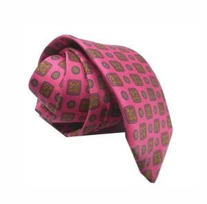 Cravate Soie Fuchsia de Fantaisie 8STAMPATA Made IN Italy Dessin Image Rétro en - Imagen 1 de 1