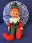 Vintage Rushton 18" Christmas Pixie Elf Rubber Face Stuffed Doll