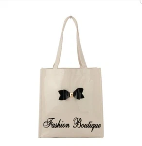 QQ2020- Bowknot Decoration Patent Large Women Tote Bag Casual Handbag - Picture 1 of 2