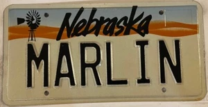 Vanity MARLIN MARYLIN license plate Old Man Sea Fish Fishing Fisherman Angler NE - Picture 1 of 9