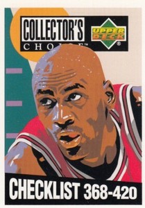 1994/95 COLLECTORS CHOICE NBA BASKETBALL CARD #420 MICHAEL JORDAN 