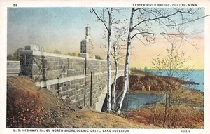 # K1286 DULUTH, MN. POSTAL, PUENTE DEL RÍO LESTER - Imagen 1 de 2