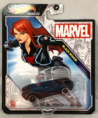 2021 Mattel Hot Wheels Character Car Marvel Black Widow 1/64 - Image 1 of 2