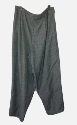 Pantalones Jaclyn Smith para mujer 26 Plus vestido de carrera negro a cuadros cintura elástica nuevos con etiquetas Foto 1 de 4