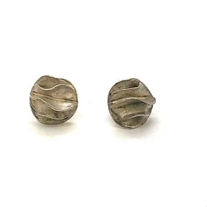 Vintage Sterling Zeichen J Gabriel Runde Modern Abstrakt Brutalist Ohrstecker - Bild 1 von 7