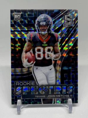 John Metchie III 2022 Spectra Rookie Spectris INTERSTELLAR PRIZM /50 RC Texans - Image 1 of 3