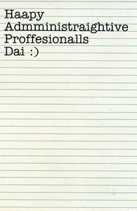 Divertida tarjeta DÍA DE PROFESIONALES ADMINISTRATIVOS, mala mecanografía de American Greetings +✉ - Imagen 1 de 5